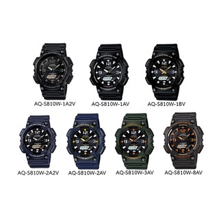 Casio Standard Solar Power นาฬิกาข้อมือผู้ชาย สีดำ สายเรซิ่น รุ่น AQ-S810W