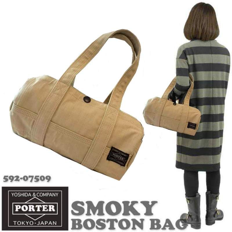 กระเป๋าถือ มือสองแบรนด์ PORTER SMOKY/Boston Bag/Canvas