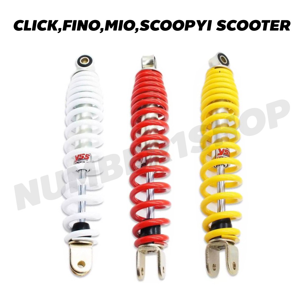 โช๊ค YSS แท้ โช้คหลัง เดิม SCOOTER Mio Fino Click มีโอ ฟีโน่ คลิก สีบรอนซ์ แดง เหลือง