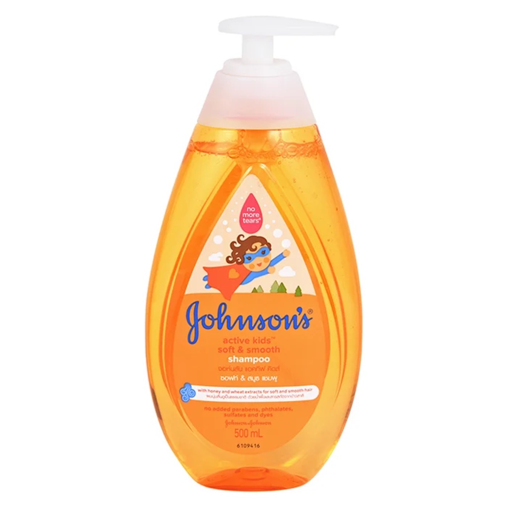 LeeMart ครีมอาบน้ำ และ ยาสระผม เด็ก จอห์นสัน Johnson's Baby Shampoo 500ML อาบสระ จอนสัน สีส้ม ขนาด 5
