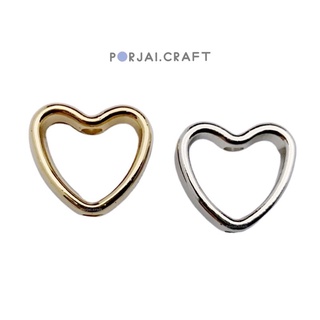 ลูกปัดหัวใจ Heart frame beads 12mm