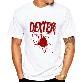 เสื้อยืดพิมพ์ลายแฟชั่น เสื้อยืด พิมพ์ลาย Dexter Blood Spatter Tv Series สําหรับผู้ชาย