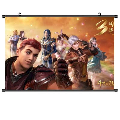 [9 ลาย/พร้อมส่ง] ภาพแขวน ลาย ตำนานจอมยุทธ์ภูตถังซาน Soul Land ถังซาน เสี่ยวอู่ - รูปที่ 5