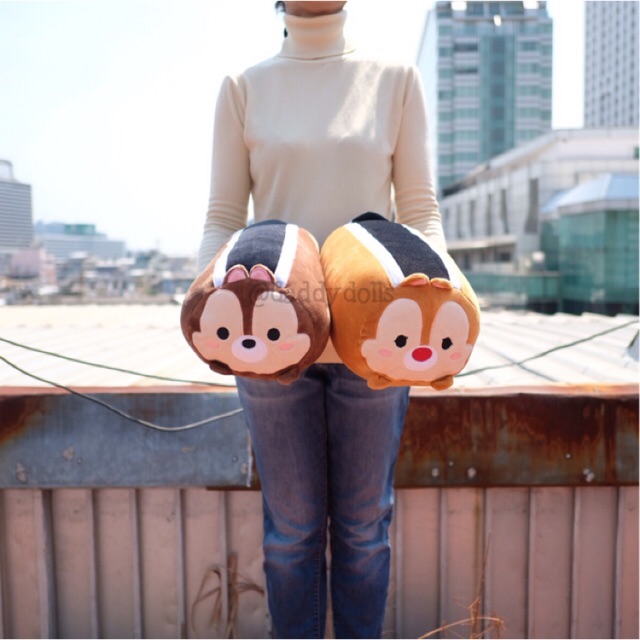 หมอนข้าง สั้น Chip ชิพ & Dale เดล Tsum Tsum ซูมซูม นุ่มนิ่ม 16นิ้ว