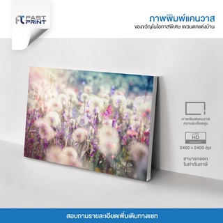 ภาพพิมพ์แคนวาสพรีเมี่ยม รูปดอกไม้ ธรรมชาติ ทุ่งหญ้า ตกแต่งบ้าน ความละเอียดสูง 2400x2400dpi