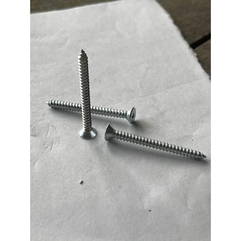 FAB WORM SCREW 6 x 1-1/2B - FLAT HEAD WORM BOLT 6 x 1-1/2B CONTENTTS 100 ชิ้น TAPPING SCREW JF FAB