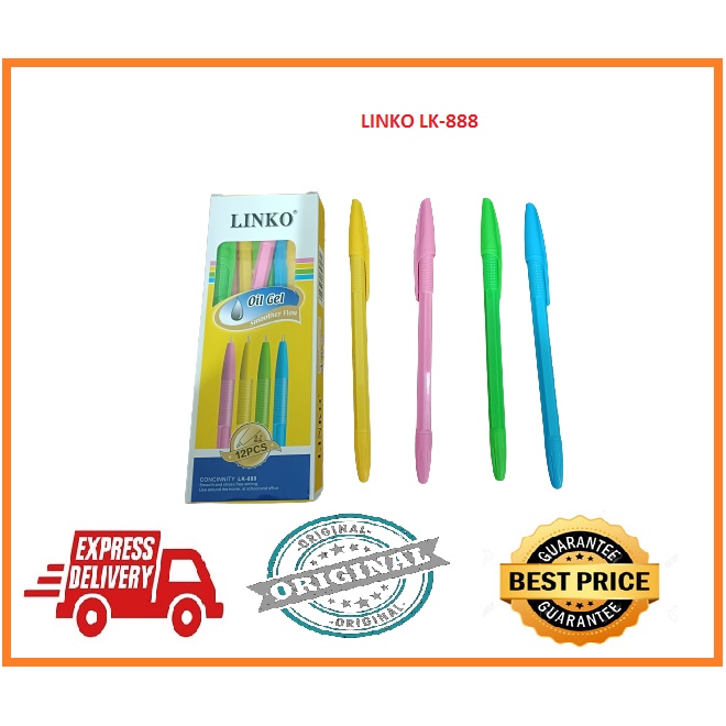 ปากกา LINKO LK-888 | OIL GEL PEN 1 PACK CONTAINS 12 ชิ้น