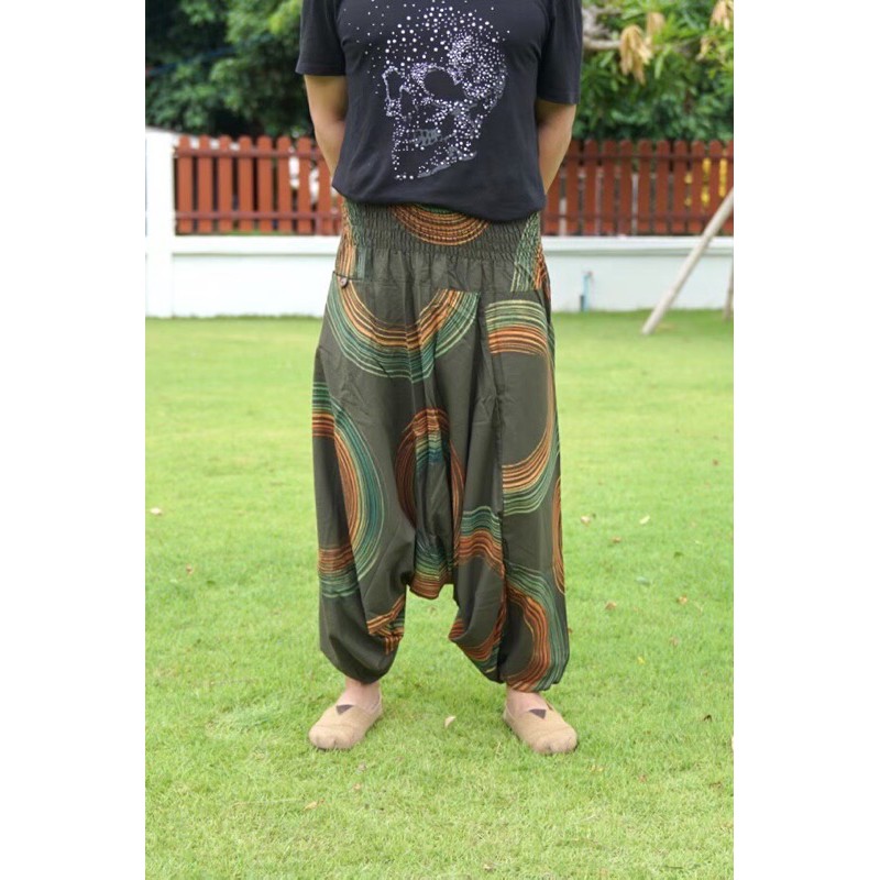 กางเกงฮาเร็ม กางเกงม้ง กางเกงม้งผ้าฝ้าย  Hmong Pants Harem Pants