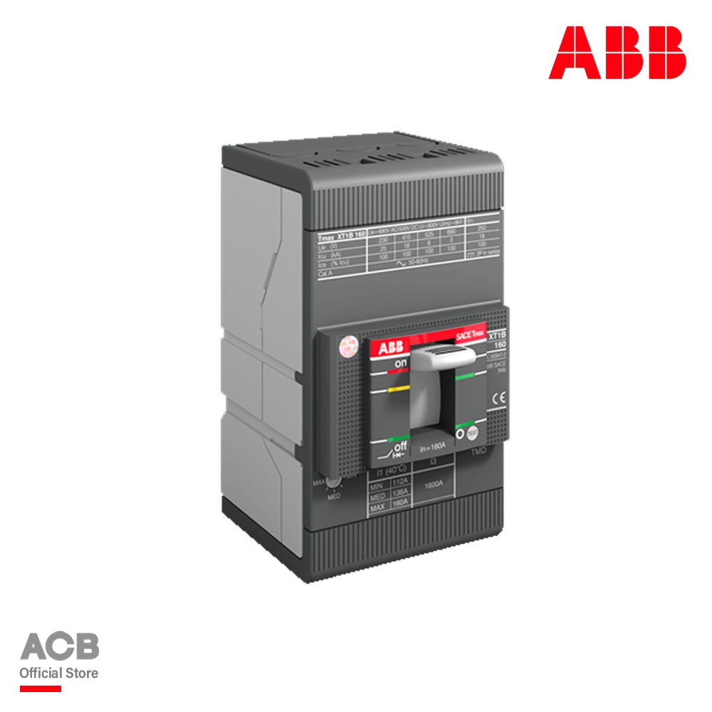 ABB Moulded Case Circuit Breaker : XT1B 160 TMD 125-1250 3p F F l 1SDA066808R1 เอบีบี l ACB Official