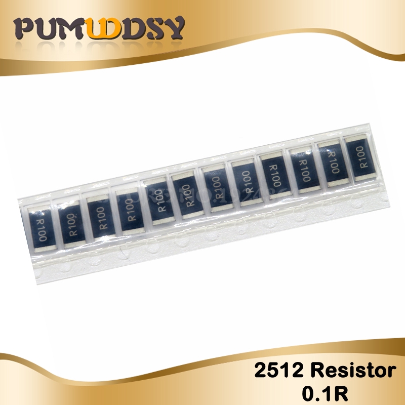 50 ชิ้น 2512 ตัวต้านทาน SMD 1W 1% 0.1R 0.1 โอห์ม R100