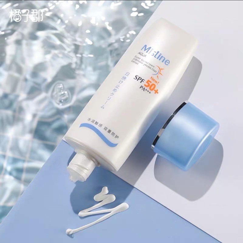AQUA Thailand Mistine Little Blue Hat Body Skin Sunscreen Cream Milk Anti-UV Water