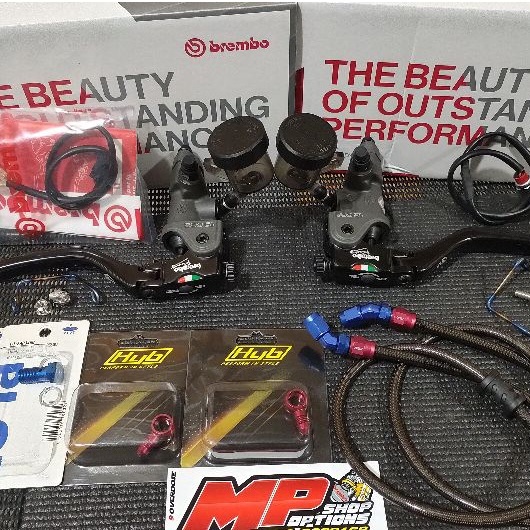 bremboอิตาลีแท้ใส่Xmax Forza พร้อมสายเอิร์นแท้หัว HYB