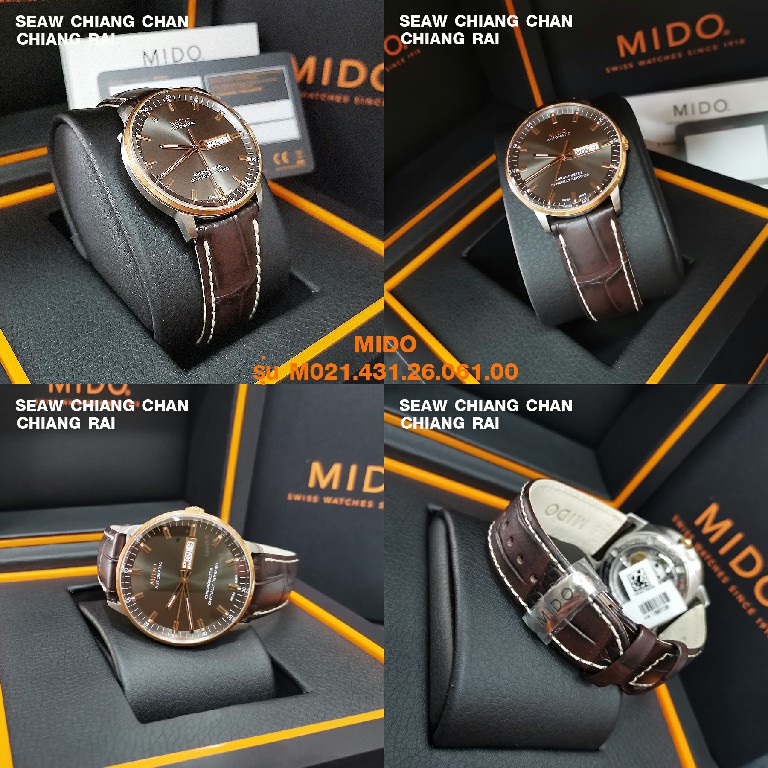 MIDO รุ่น M021.431.26.061.00 COMMANDER CHRONOMETER นาฬิกาข้อมือชาย ของแท้ 100% รับประกันสินค้าจากศูนย์ 2 ปี