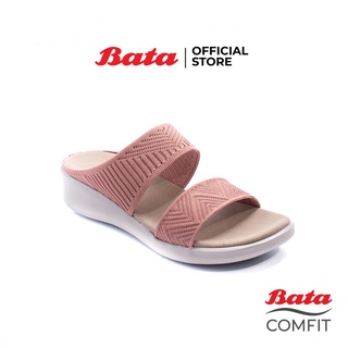 Bata Comfit บาจา คอมฟิต รองเท้าแตะผู้หญิง รองเท้าเพื่อสุขภาพ รองเท้าแตะแฟชั่น เสริมสุขภาพ สูง 1 นิ้ว สำหรับผู้หญิง รุ่น Zeta สีชมพู 6695969