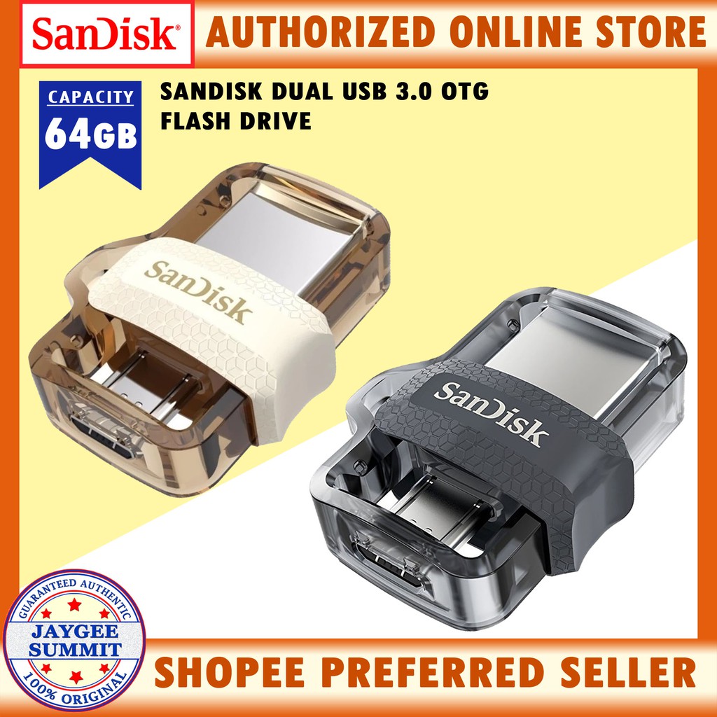 Sandisk M3.0 64GB OTG Dual Flashdrive USB3.0 ☼
