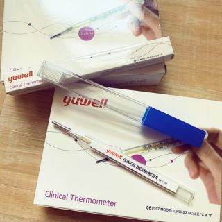 ปรอทวัดไข้ ปรอท ปรอทแก้ว yuwell แบบแท่งแก้ว พร้อมส่ง!!