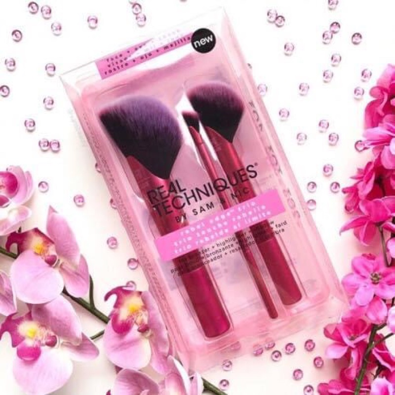 #แท้ % แปรง Real Techniques Rebel Edge Trio set