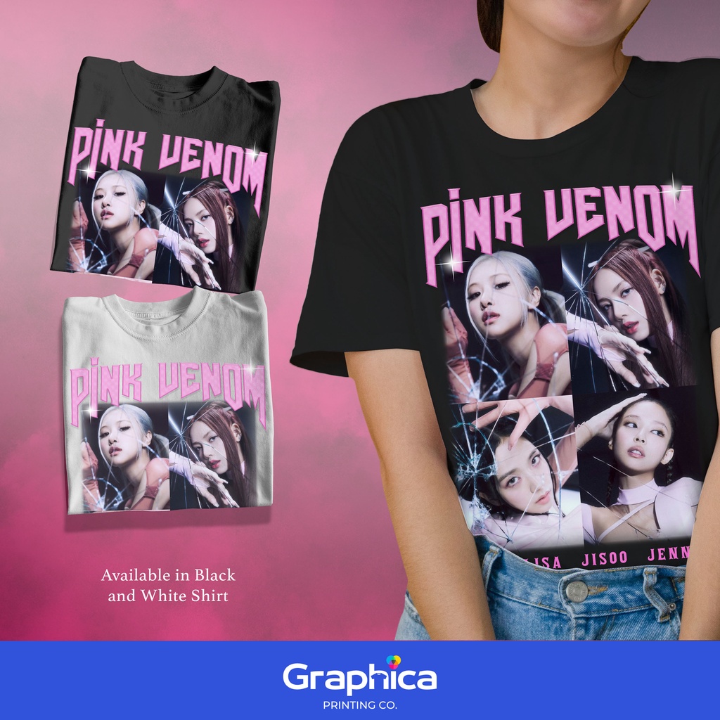 ราคาถูกBlackpink Venom Kpop Graphic T-Shirt | VENOM MEMBERS [Unisex: XS to XXL] S-5XL