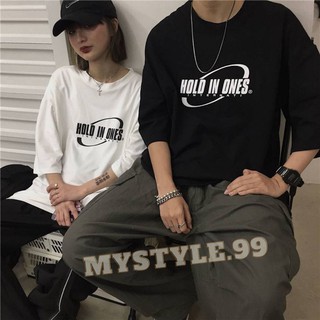 🍑เสื้อยืดสไตล์เกาหลี พิมลายตัวอักษร สำหรับชายเเละหญิง คู่รัก พร้อมส่ง🍑  #HOL03