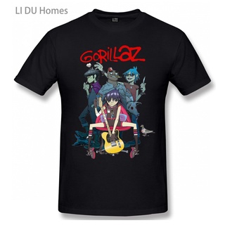 GILDAN Gorillaz เสื้อยืดผ้าฝ้าย 100% แขนสั้น ขนาดใหญ่ ไซซ์ XS-4XL-5XL-6XL สําหรับผู้ชาย HS