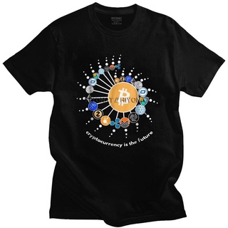 [S-5XL] เสื้อยืดลําลอง แขนสั้น พิมพ์ลาย Crypto Btc Blockchain Geek สไตล์คลาสสิก เรโทร สําหรับผู้ชาย 204732