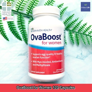 วิตามินบำรุงไข่ OvaBoost for Women 120 แคปซูล - Fairhaven Health บำรุงคุณภาพไข่ การทำงานของรังไข่