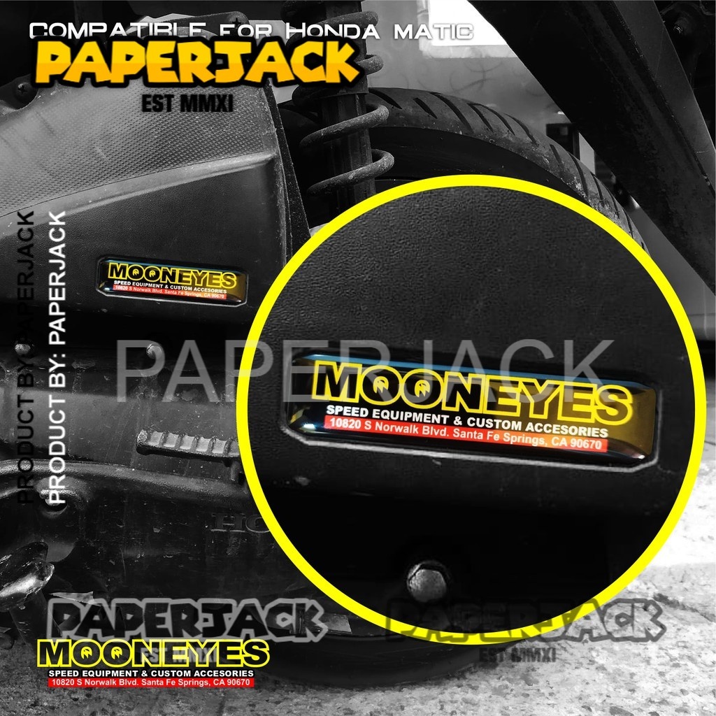 Mooneyes สติกเกอร์ ESP สติกเกอร์นูนยืดหยุ่นสติกเกอร์ Photochromic VARIO BEAT คุณภาพรถจักรยานยนต์สติก