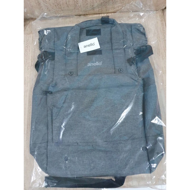 Anello แท้ 💯 กระเป๋าเป้สะพายหลัง รุ่น Foldable Backpack สีเทา 🚚 พร้อมส่ง