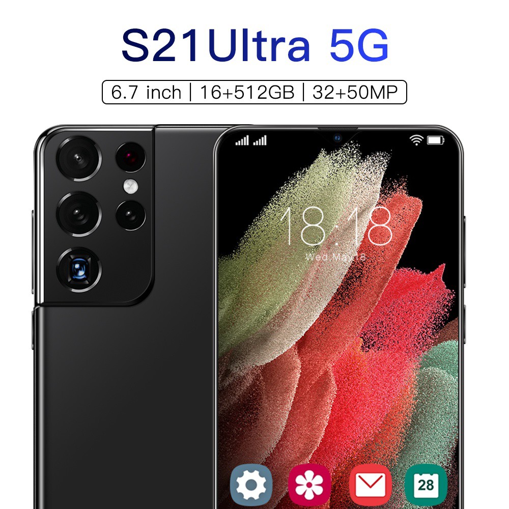 ▬✷♦โทรศัพท์มือถือ Samsung S21Ultra โทรศัพท์สมาร์ท 5G โทรศัพท์ 6.7นิ้ว สมาร์ทโฟน โทรศัพท์มือถือ 16+512GB เครื่องไทยค่ะ