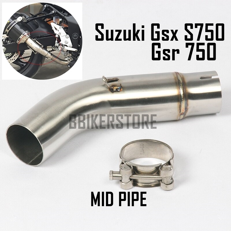 SUZUKI สําหรับซูซูกิ GSX-S750 2021 2022 GSR 750 รถจักรยานยนต์ท่อไอเสียกลาง Link เชื่อมต่อท่อ Slip บน