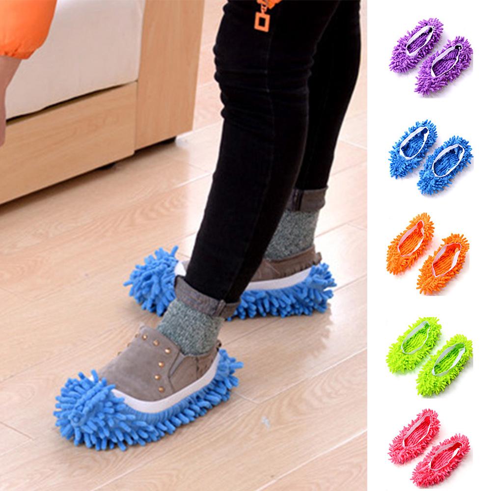 Mop Slippers Lazy Floor Foot Socks Shoes Quick Cleaning Dust Shoes Mop Caps 1pc