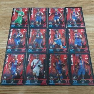 CARD FOOTBALL CRYSTAL PALACE Premier League 2018/2019(12ใบ