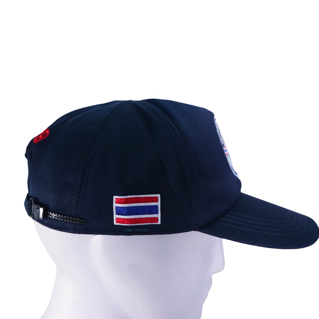หมวก สพฉ. กู้ชีพ กู้ภัย ปักตรา สถาบันการแพทย์ฉุกเฉิน ธงชาติไทย 1669 บุฟองน้ำ  สีกรมท่า (G31แบรนด์ KING OFFICER  G31) wzl