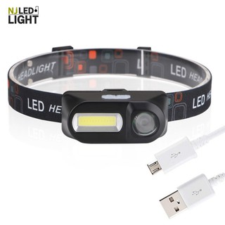 NJLED LIGHT 1804 1805 ไฟฉายแรงสูง ไฟฉายสวมหัว ไฟฉายคาดหัว ไฟคาดศีรษะ พร้อมไฟCOB ไฟแรงสูง ไฟกบปรับแสงได้ USB