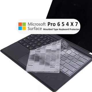 Microsoft Surface Pro 6 Pro 5 Pro 4 Pro X Pro 7 ตัวป้องกันคีย์บอร์ด ซิลิโคน TPU