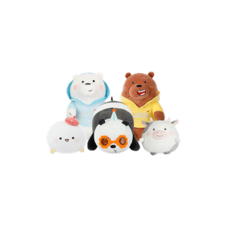 Miniso ตุ๊กตา Panpan ตุ๊กตา Griz ตุ๊กตา Ice bear ตุ๊กตาครีมสตอเบอร์รี่ครีมสีฟ้า ตุ๊กตามาสเมโล่ว ตุ๊กตาแม่วัว