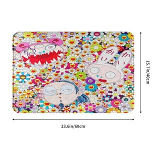 Murakami Takashi (7) พรมเช็ดเท้า กันลื่น 40*60 ซม. สําหรับบ้าน และสวน ทางเข้า ห้องครัว