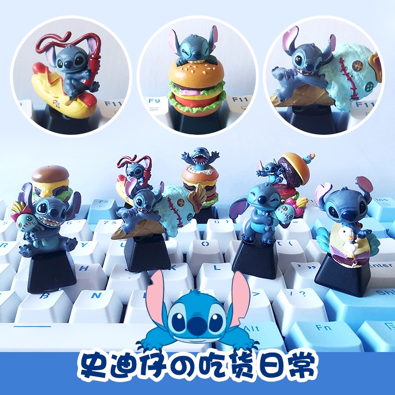 【คีย์แคป】คีย์บอร์ด พลาสติกเรซิ่น ABS ลายการ์ตูน Lilo & Stitch R4 OEM DIY