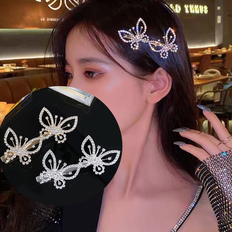 ใหม่ กิ๊บติดผมแฟชั่น รูปรังนก หางม้าสูง ประดับพลอยเทียม