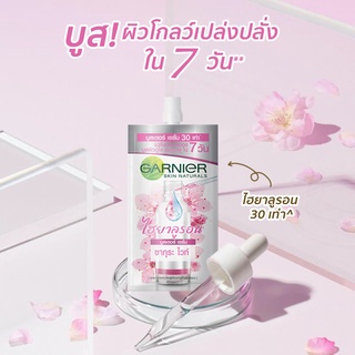 Garnier การ์นิเย่ สกิน แนทเชอรัลส์ ซากุระ ไวท์ ไฮยาลูรอน บูสเตอร์ เซรั่ม 7 มล.