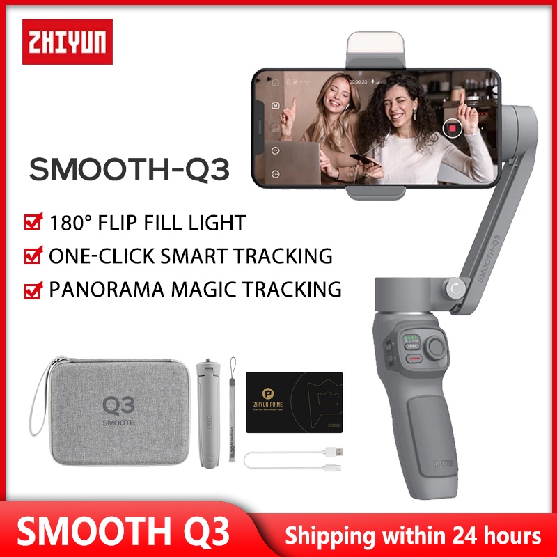 Zhiyun Smooth Q3 3-Axis Smartphone Gimbal Stabilizer with Light Auto Inception Object Tracking for i