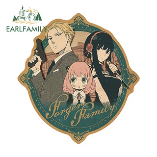 Earlfamily สติกเกอร์ฉลาก SPY × FAMILY Anya Forger กันแดด กันรอยขีดข่วน ขนาด 13 ซม. x 12.1 ซม. สําหรับติดตกแต่งรถยนต์ แล็ปท็อป