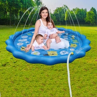 สระน้ำพุ 170cm สระน้ำพุเด็ก ของเล่นน้ำ ถาดน้ำพุเด็ก สระน้ำพุ Sprinklers Pad for Kids