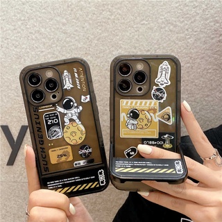 2-in-1 เคสโทรศัพท์มือถือแบบนิ่ม TPU กันกระแทก ลายฉลากดาวเคราะห์ พร้อมที่ตั้งวาง สําหรับ iPhone 11 12 13 Pro Max X XR XS Max 7plus 8plus