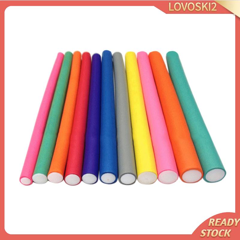 ชุดโรลม้วนผมโฟม ยืดหยุ่น DIY 8 มม. 10 ชิ้น