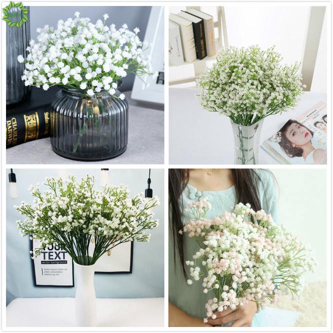 [COD/QIPIN] New 1 Branch Floral Gypsophila Artificial Fake Flower Wedding Bedroom Home Decoration