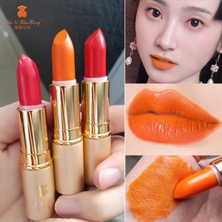 Trendy new · ของแท้ ลิปสติก สีส้ม ไม่จางหาย ไม่ติดถ้วย กันน้ํา สีฟักทอง ส้ม อาเบา ครีม สีส้ม เหลือง เปลือกขาว