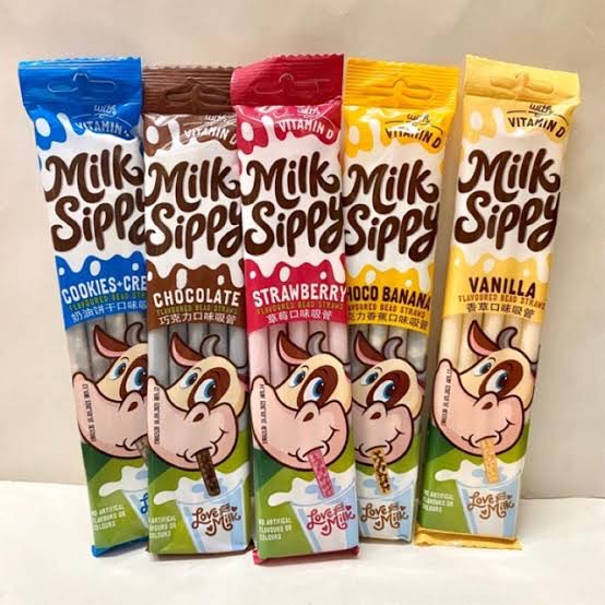 🔥 พร้อมส่งจากไทย 🔥 Milk Sippy หลอดเปลี่ยนรสนม เปลี่ยนรสชาตินม หลอดดูดนม นมจะเปลี่ยนรสชาติตามหลอด มีวิตามิน D สูง