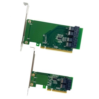 PCI-Express 4.0 To U.2 SSD NVME การ์ด PCIe x8 x16 To U.2 SSD NVME SFF-8639 SFF-8643 For Server Workstation