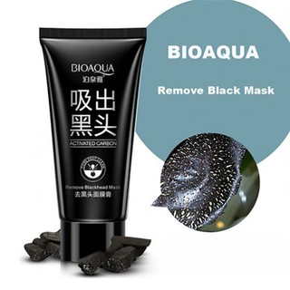 โคลนมาร์คหน้า ถ่านภูเขาไฟ BIOAQUA ลอกสิวเสี้ยน Remove Blackhead Mask